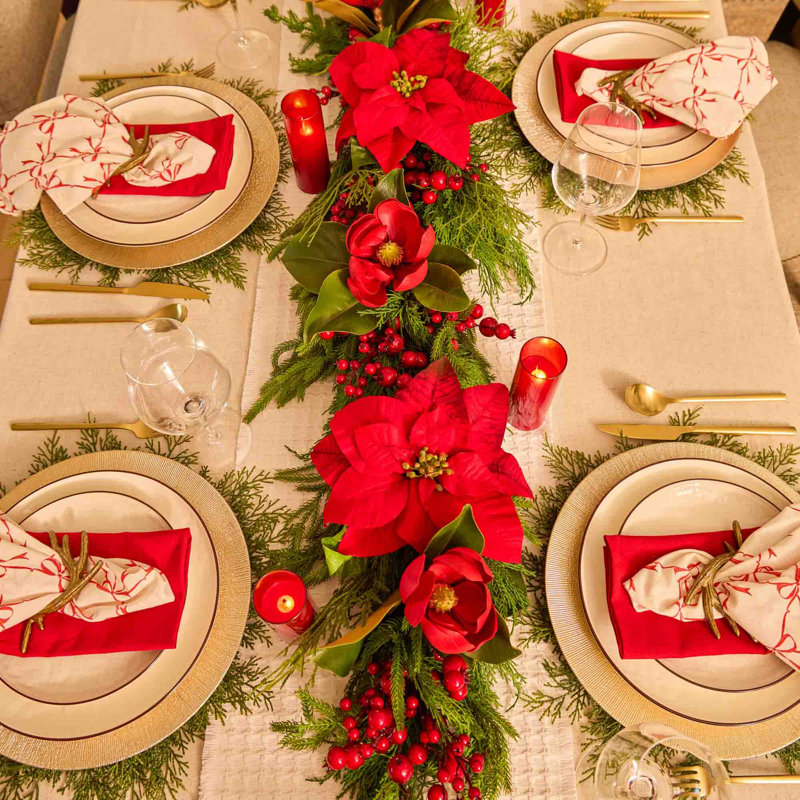 Chemin de table Real Touch Mixed Winter