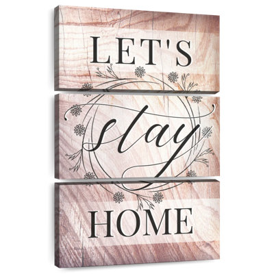 Plaque murale Kema Let's Stay Home Wreath