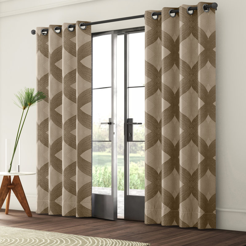 Rideau simple occultant Bentley Ogee, Taupe, L 50 po x L 84 po