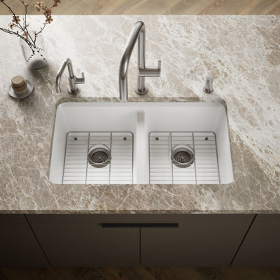 Riverby 33 In. Undermount Double-Bowl Kitchen Sink