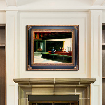 «Nighthawks» par Edward Hopper - reproduction d'art sur toile