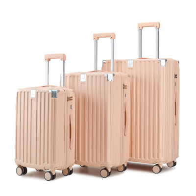 Ensemble de trois valises à roulettes pour les voyages en famille : robuste, grande capacité, roulettes silencieuses. Ensemble de 3 valises : 51 cm, 61 cm et 71 cm.