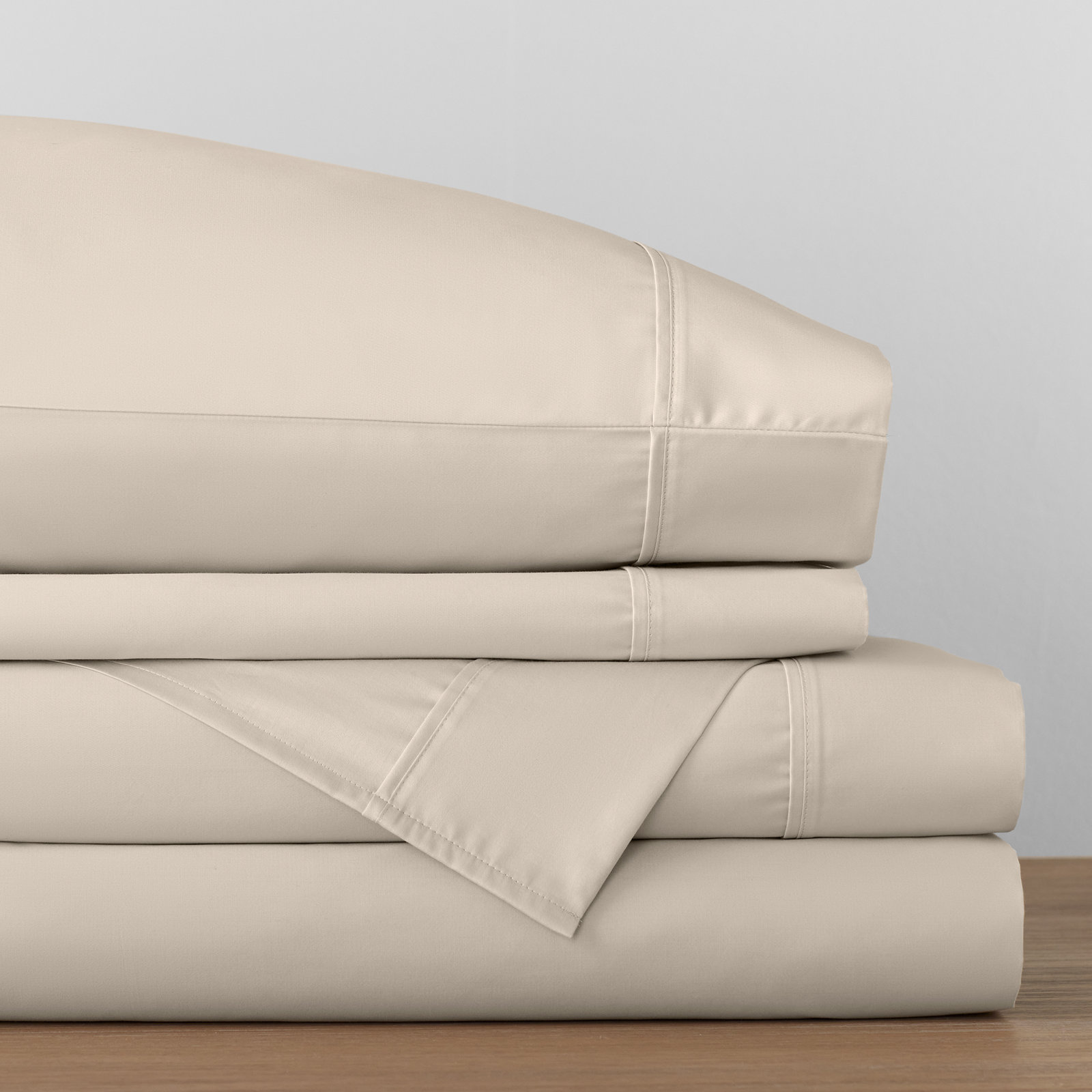 Danfield Cotton Sheet Set, Full Sheet Set + 1 Fitted Sheet + 2 Pillowcases, Ivory