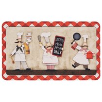 Chef Gear Novelty Anti-Fatigue Kitchen Mat, Cabernet, 17.5 in. x 48 in. 