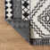 White Geometric Pattern Shag Rug – Medium Pile, Easy To Clean, Pet Friendly