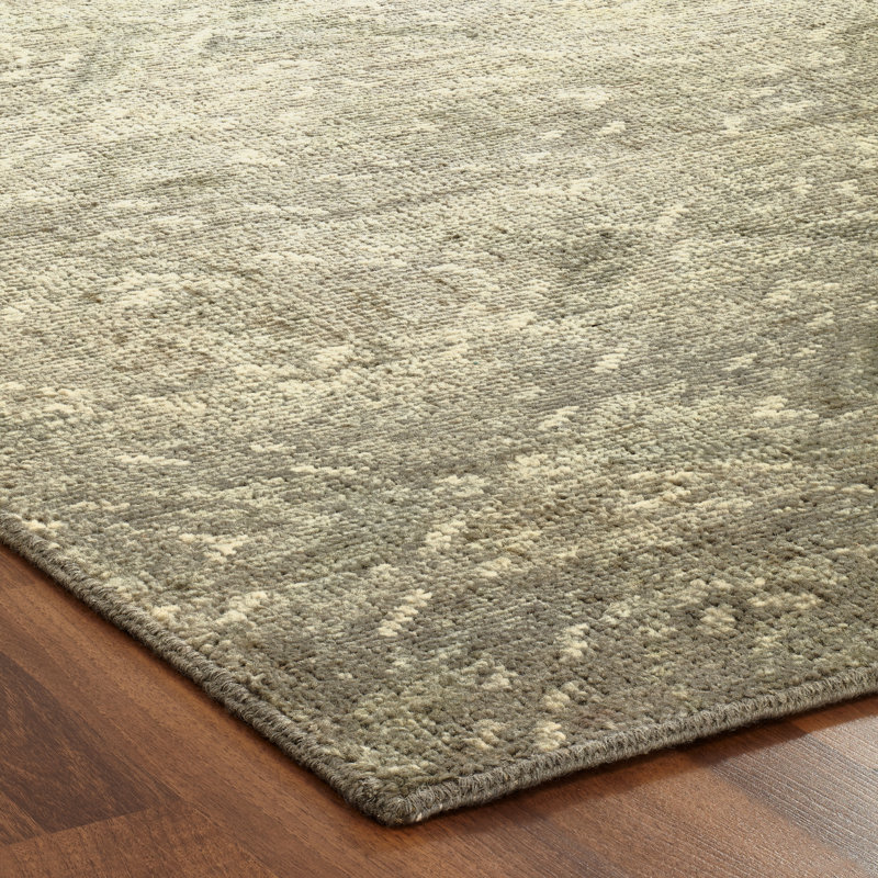 Chambord Wool Abstract Area Rug in Gray, Rectangle 6' x 9'