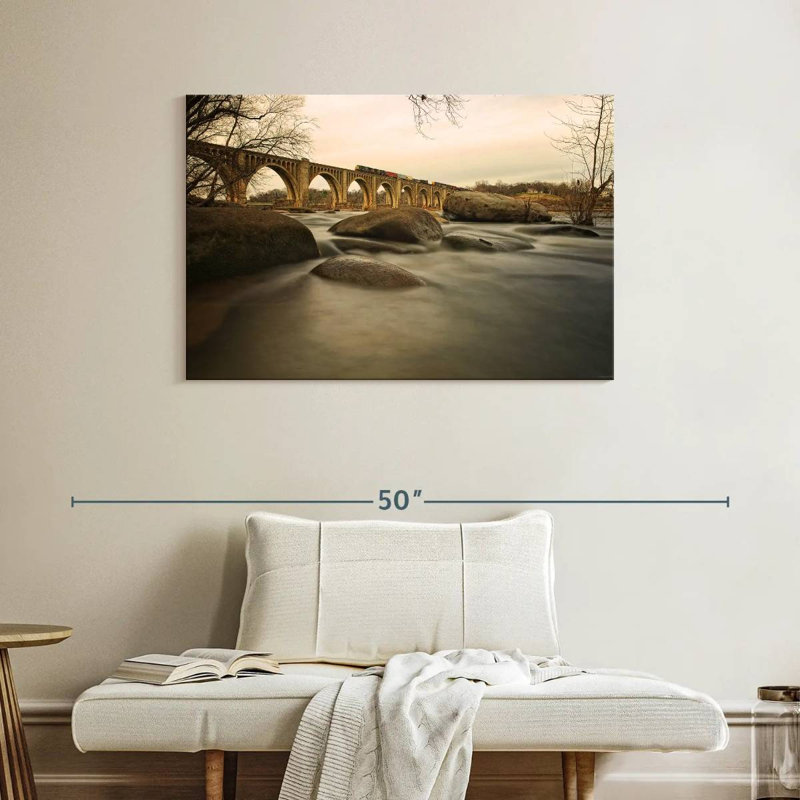 Nicci Train Over James River, 26" H x 39" W