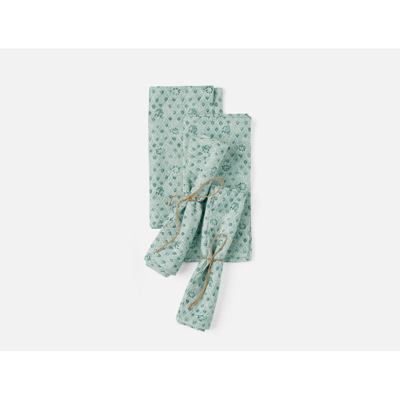 Ensemble de serviettes Coral Bell, Bleu-vert