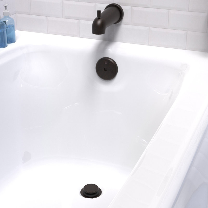 Drain Stopper Tub Drain With Overflow, Venetian Bronze