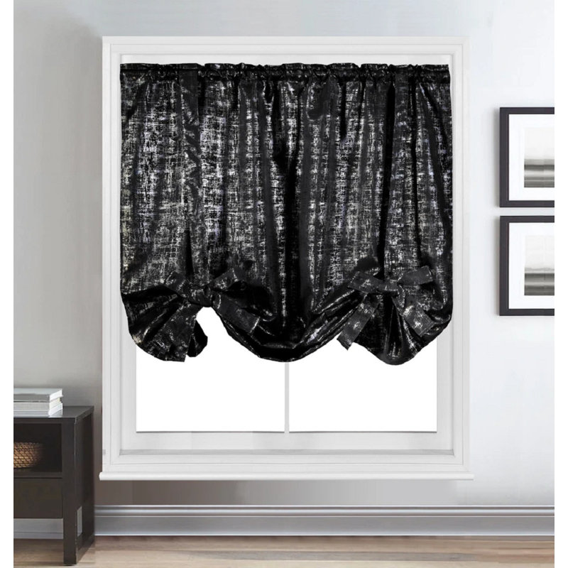 Glamour Blind Window Curtain 55X60, Black