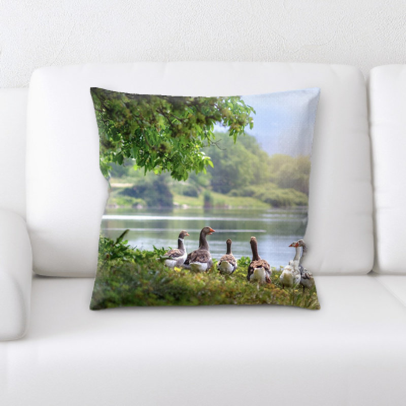Coussin décoratif sauvages oies