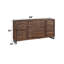 Commode 6 tiroirs Andria, finition chêne récupéré