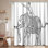Rideau de douche Warrior Elephant