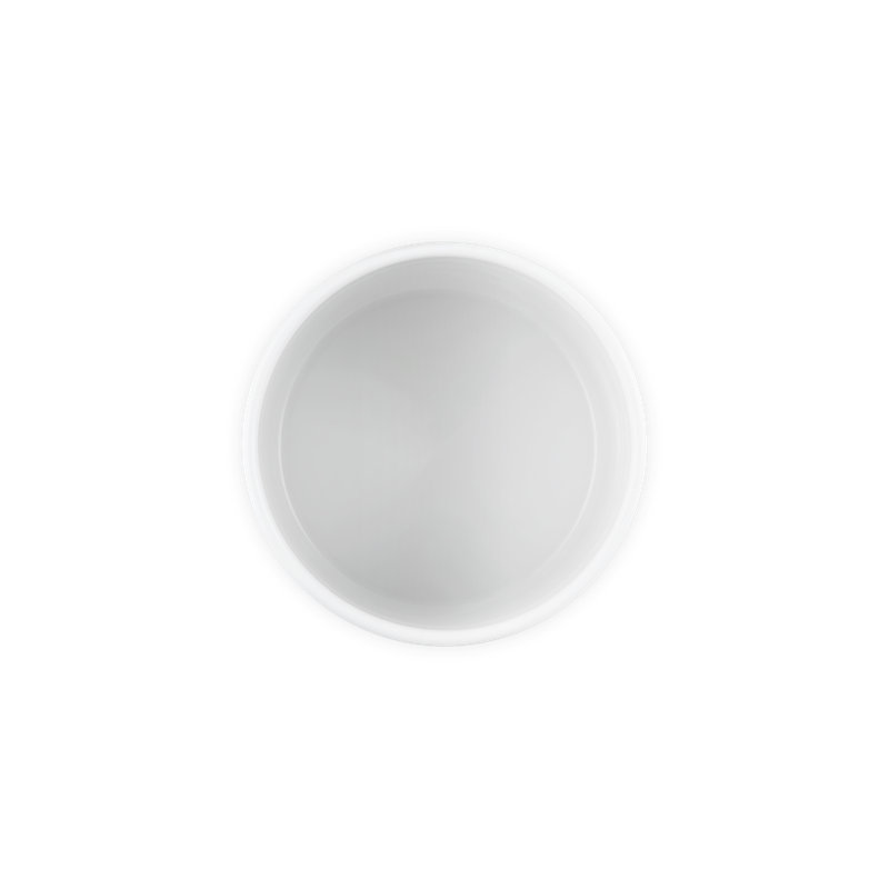 Le Creuset Stoneware Signature Utensil Crock, 2.7 Qt. - Sea Salt, 5.5" H x 5.1" W x 5.1" D, White