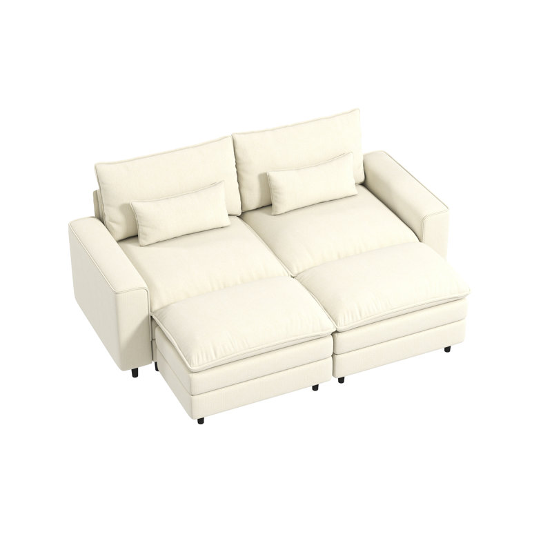 Ensemble de canapé en forme de U 85,43 "pour le salon, Beige