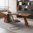 Dark Walnut Rectangular Solid Wood desks-107660300-107660302