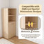 Bureau extensible - Tablettes de rangement, roulettes - Burlywood