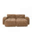 Canapé à 2 places en tissu de velours doux et ergonomique sans os avec capitonnage 32D haute densité et 2 repose-pieds, aucun assemblage requis-2054462496