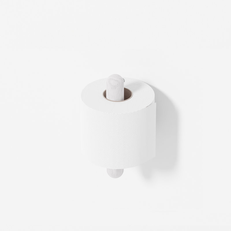 Estell Wall Mounted Toilet Paper Holder, White