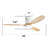52 Inch Flush Mount Ceiling Fan DC 3 Solid Wood Fan Blade Noiseless Reversible Motor Remote Control With Light