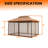 StarEcho 13 Ft. W x 10 Ft. D Steel Patio with Netting (Tool free quick assembly)-61292557