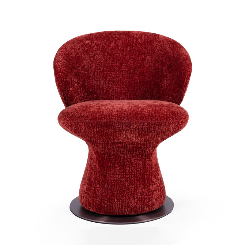 Fauteuil demi-tonneau pivotant à 360 ° entièrement assemblé avec chenille texturée 3D et structure renforcée