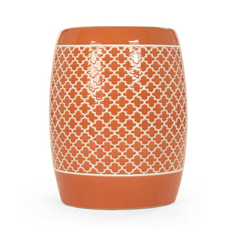 Gable Garden Stool, Orange