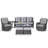 Bonia Wicker 5 - Person Patio Conversation Set with Cushions-1636890270-1636890271