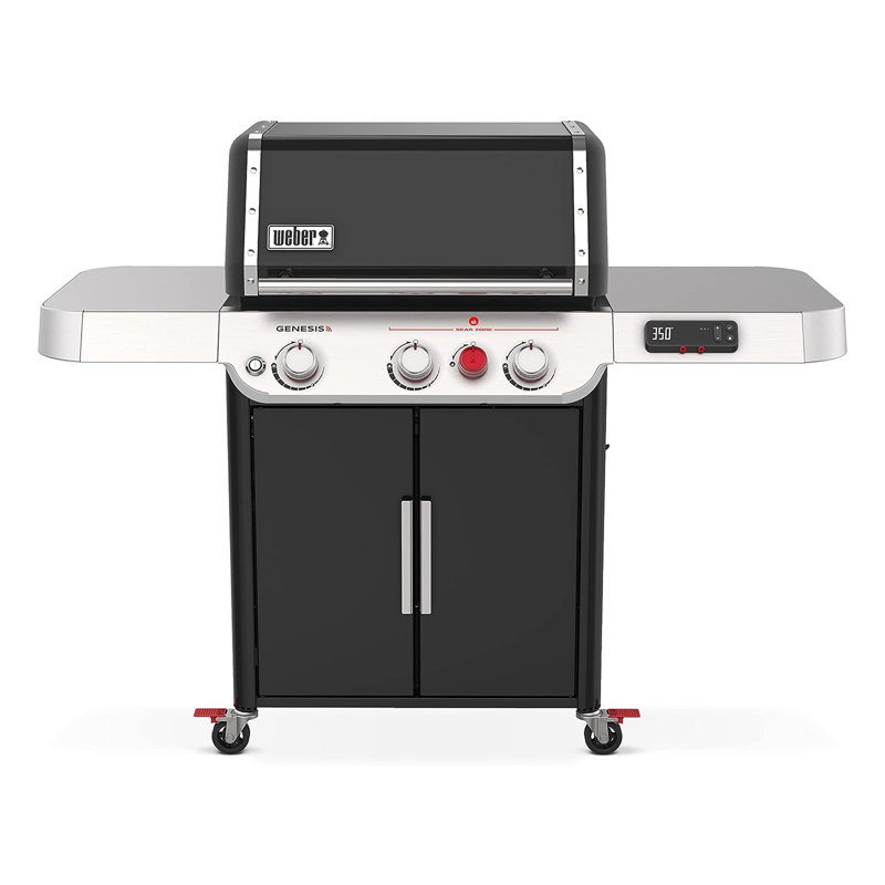 Weber Genesis Smart 325s Gas Grill, 3 Burner, Liquid Propane, Black