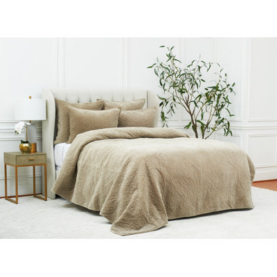 Beige Cotton Reversible Quilt