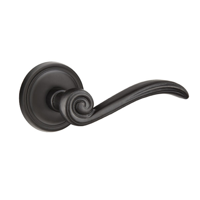 Medici Privacy Door Lever, Flat Black, Left