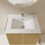 Ensemble de meuble-lavabo flottant 24 po avec porte-serviettes et évier en acier inoxydable et fabrication en céramique-643942845