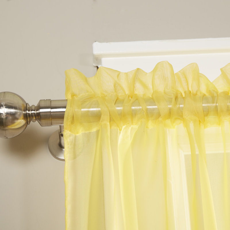 Sheer Sliding Panel Pair, Neon Yellow, 40" W x 84" L