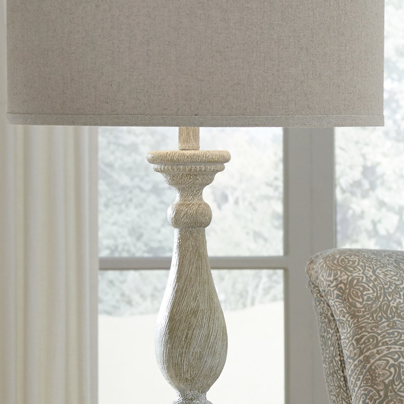 Ogden 62'' White Wash Traditional Floor Lamp