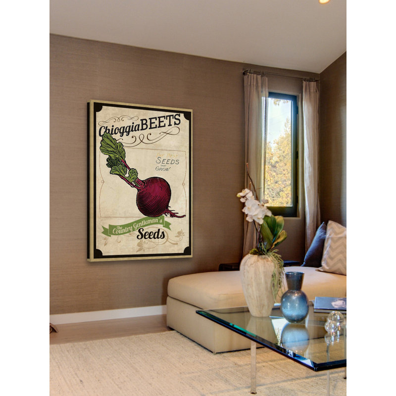 Seed Packet Beet - Wrapped Canvas Print, 114 cm H x 76 cm W