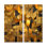 Or noir fractal marée VI - art mural moderne sur toile 2 panneaux