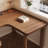 L - shaped Corner Pine Solid Wood Brown Desk-1689528575