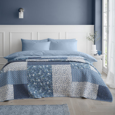 Limited Edition Cotton Floral Patchwork Bedspread