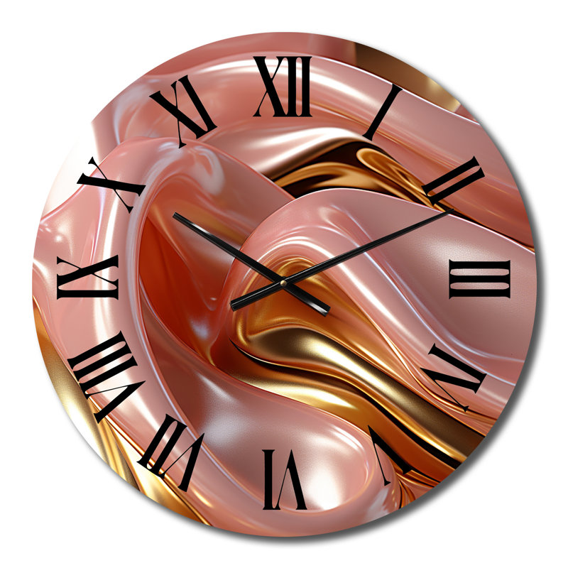 Horloge murale rose et or, Moyenne
