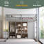 Lit mezzanine en bois avec garde-robe, tablettes et armoire-2091061407-2091061401
