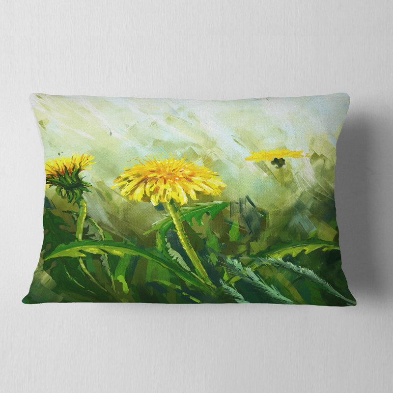 Coussin Dandelion, Oreiller européen, 12 po x 20 po