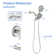 Tub And Shower Faucet Set Complete Shower Tub Kit Dual Shower Head And Handheld 2 In 1 Combo Set Shower System With Tub Spout Tub And Shower Trim Kit Combo Set Shower Fixtures