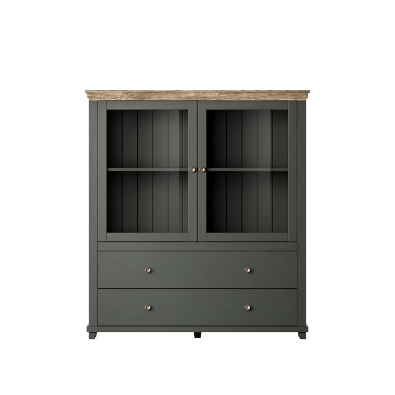 Sabatino 126cm Sideboard, Green/Lefkas Oak
