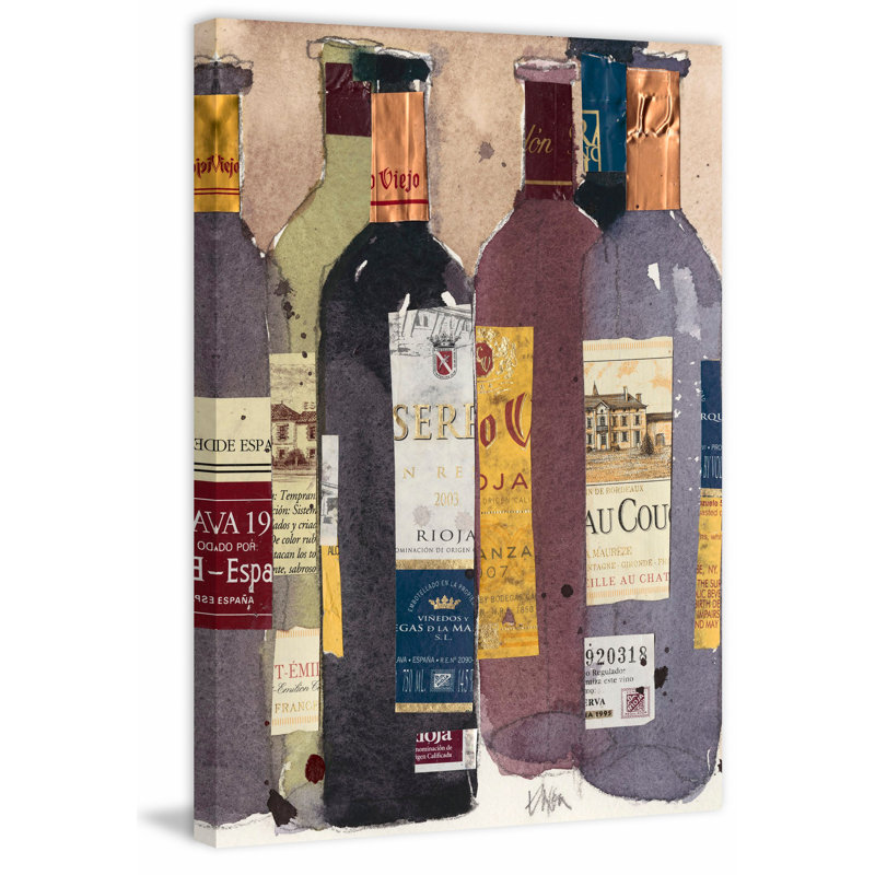 «Red Wine Tustation II», reproduction sur toile tendue, H 30 po x l 20 po x P 1,5 po