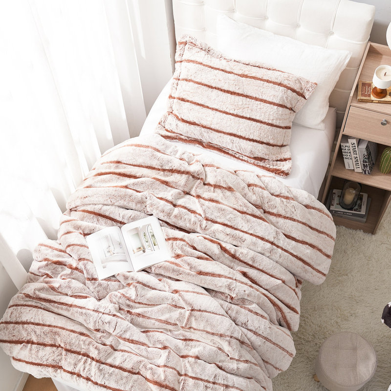 Coma Inducer Jelly Rolls Chunky Bunny Oversized Comforter Set - Rum Raisin, Twin Extra Long Comforter + 1 Standard Sham