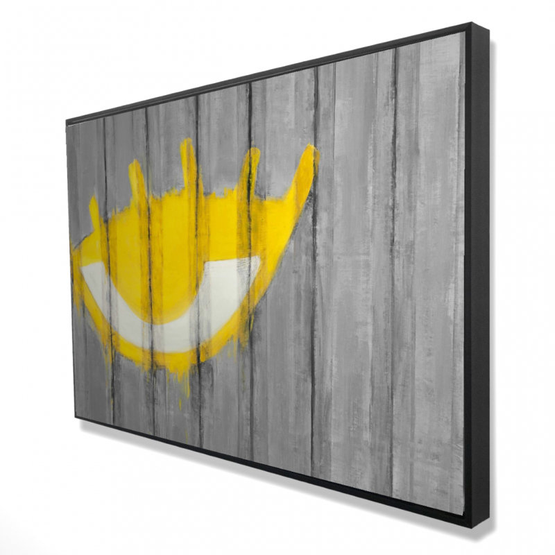 " Yellow Eye Graffiti On A Container "