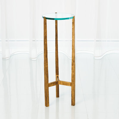 Oculus Glass Top End Table