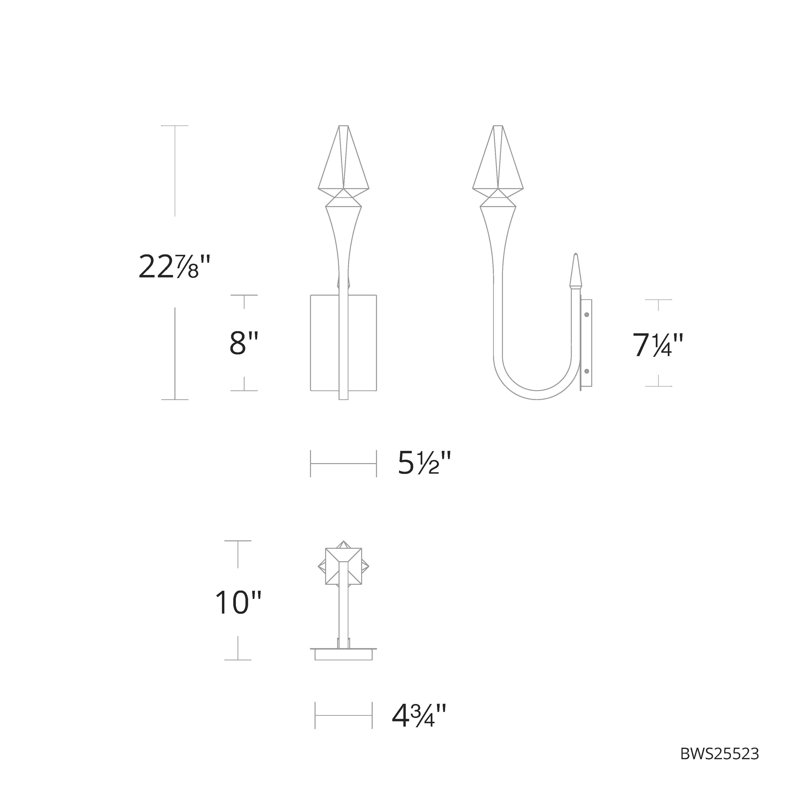 Bramble 2 - Light LED Armed Sconce