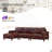 Praylow 112"W Faux PU Leather Modular Sectional-1866089035