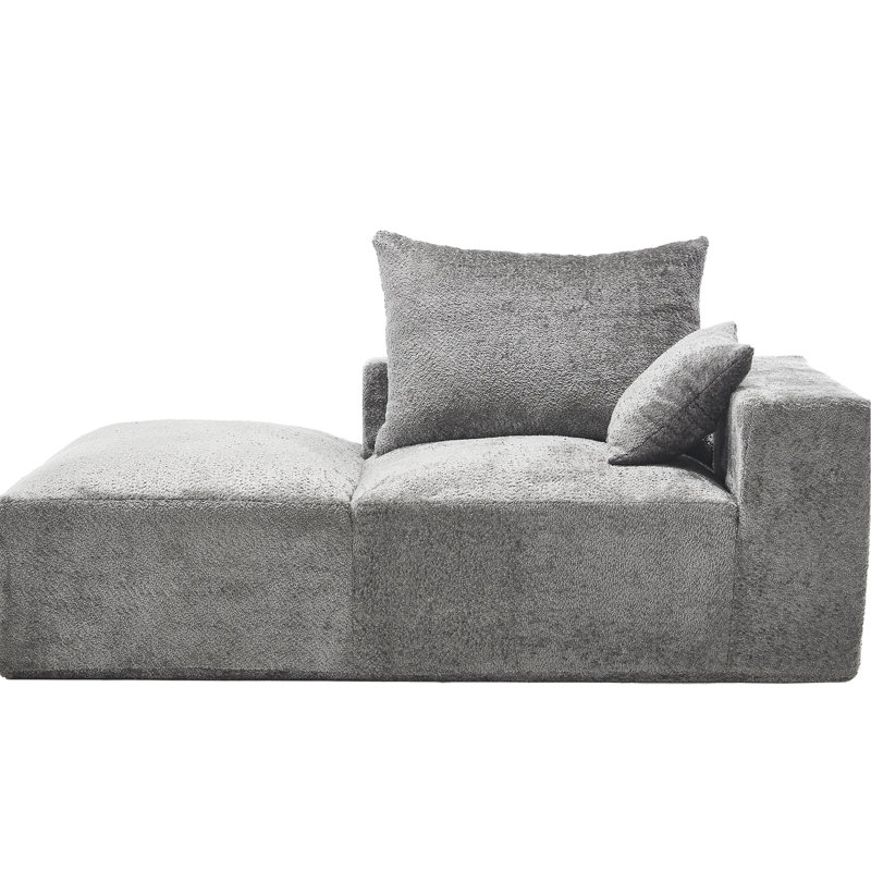 2 canapé avec tissu Boucle et mousse à mémoire de forme - siège profond, confort, pour la chambre à coucher, facile à transporter, mousse de transport moderne en chenille froissée, tissu, chenille améliorée, rebond rapide